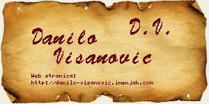 Danilo Višanović vizit kartica